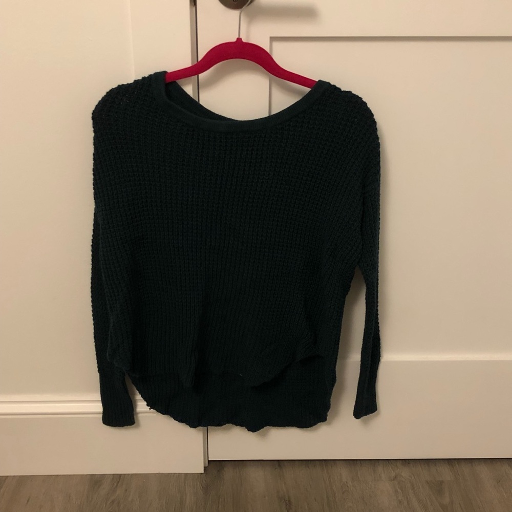 Dark green knit sweater